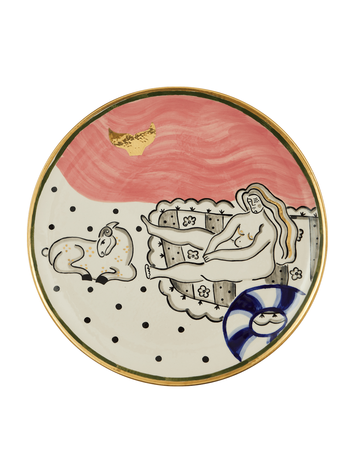 Beach girl plate