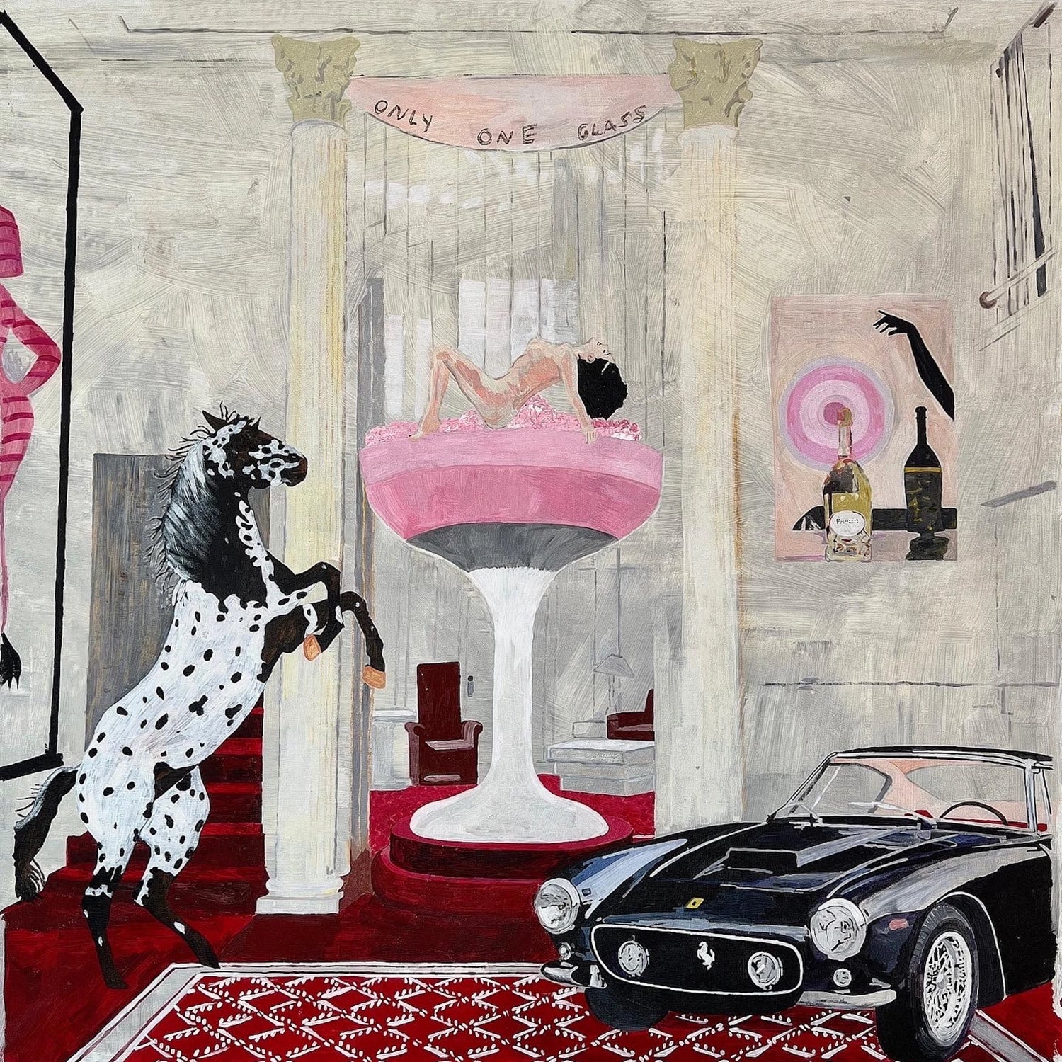 "Only One Glass" obraz