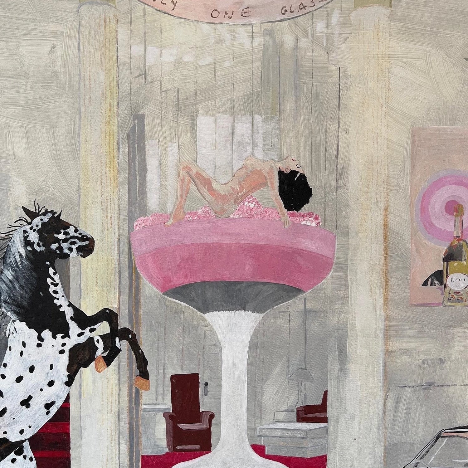 "Only One Glass" obraz