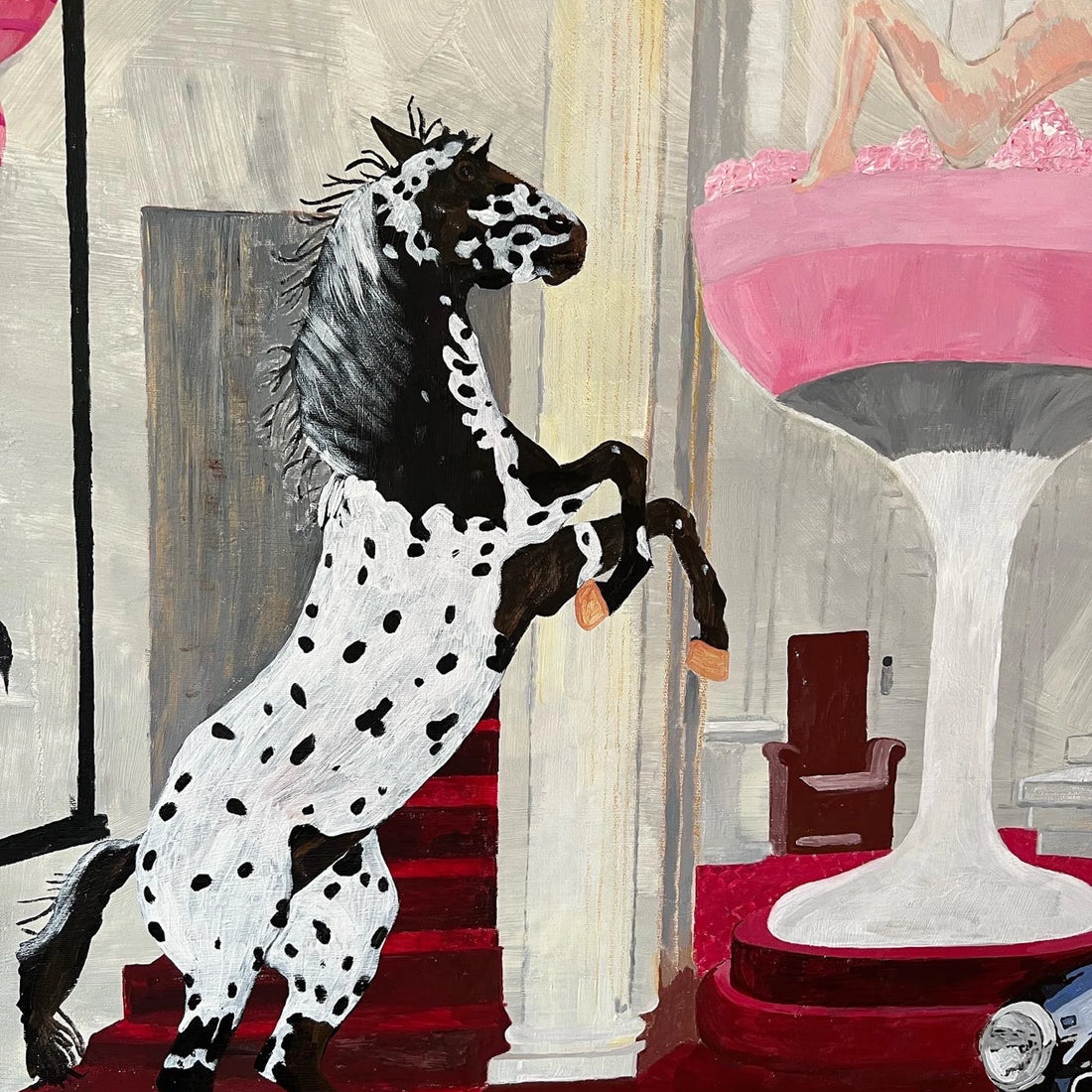 "Only One Glass" obraz