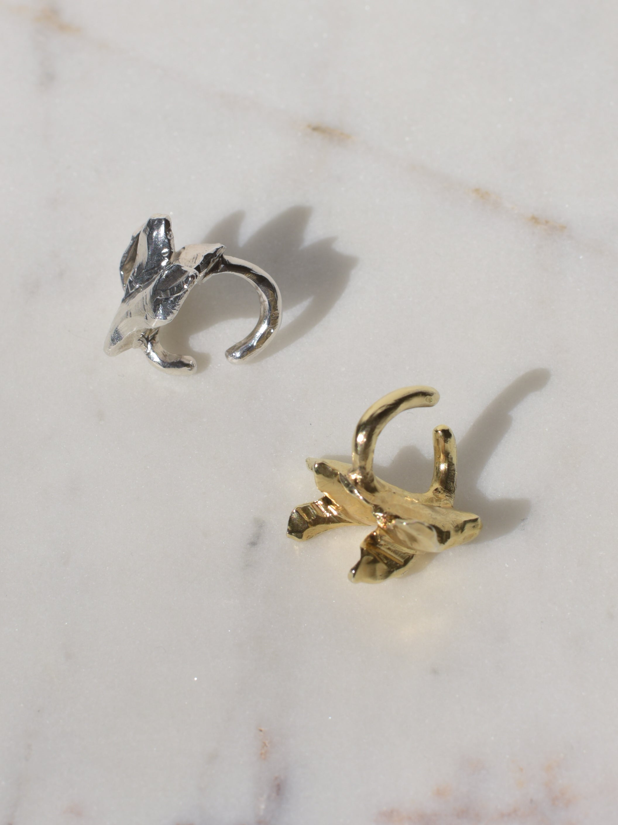 Flower ear cuffs