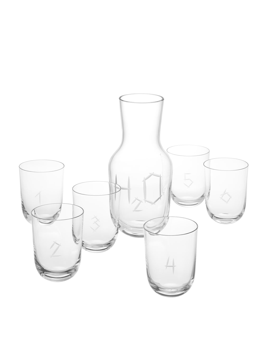 H20 karafa a sklenice