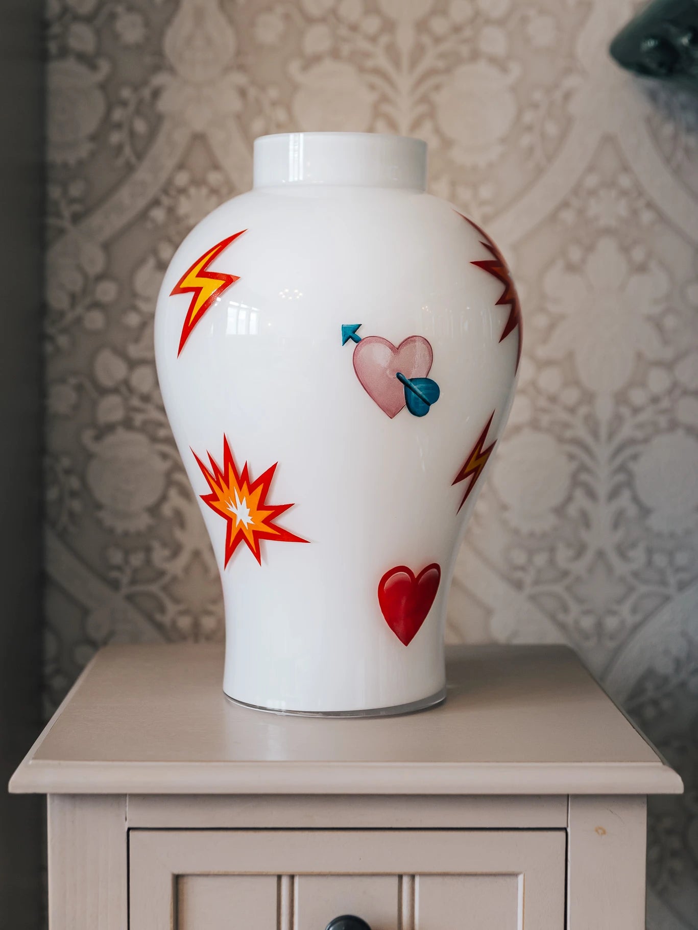 Colorful emoji vase