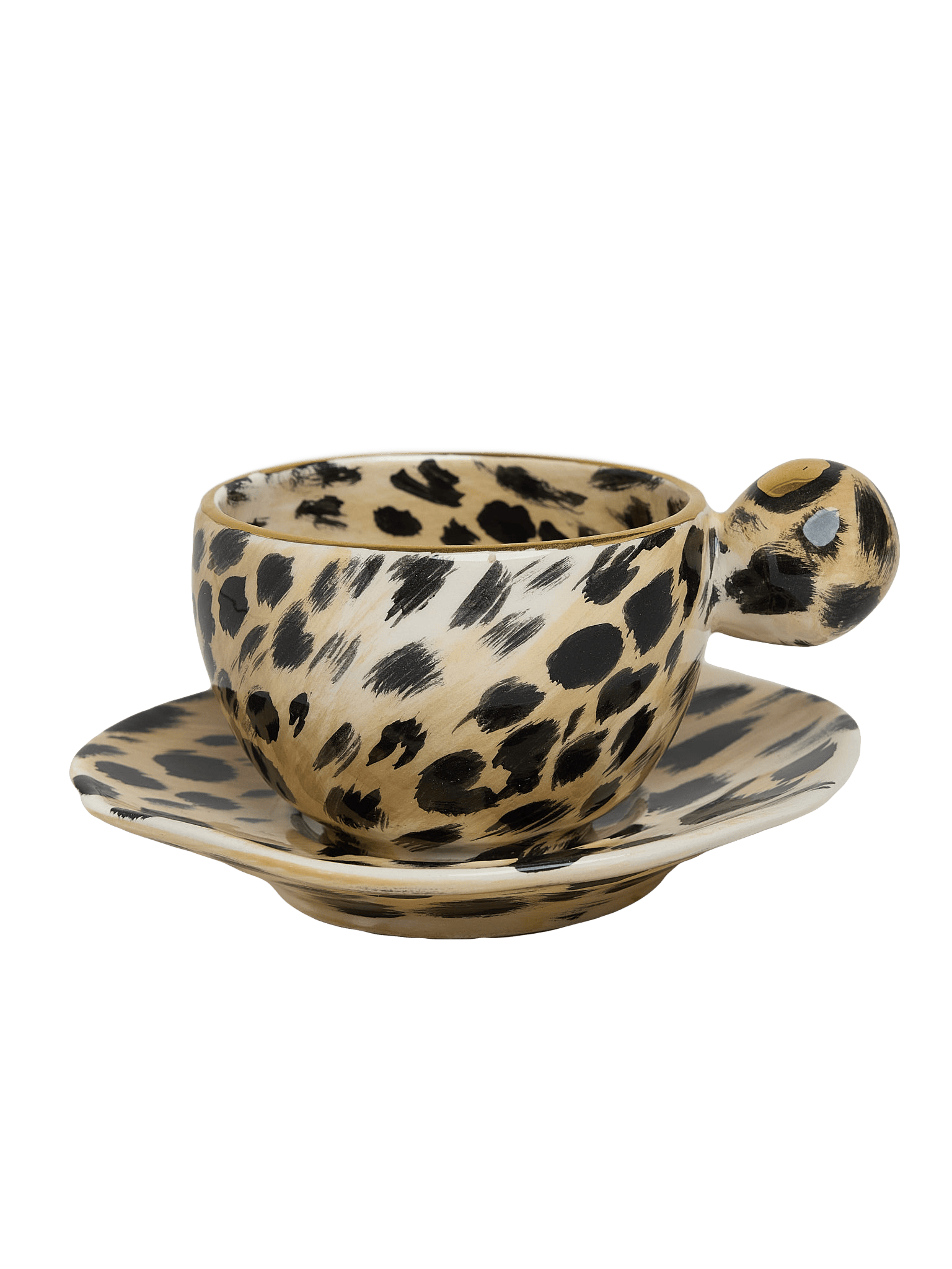 Leopard cup & saucer