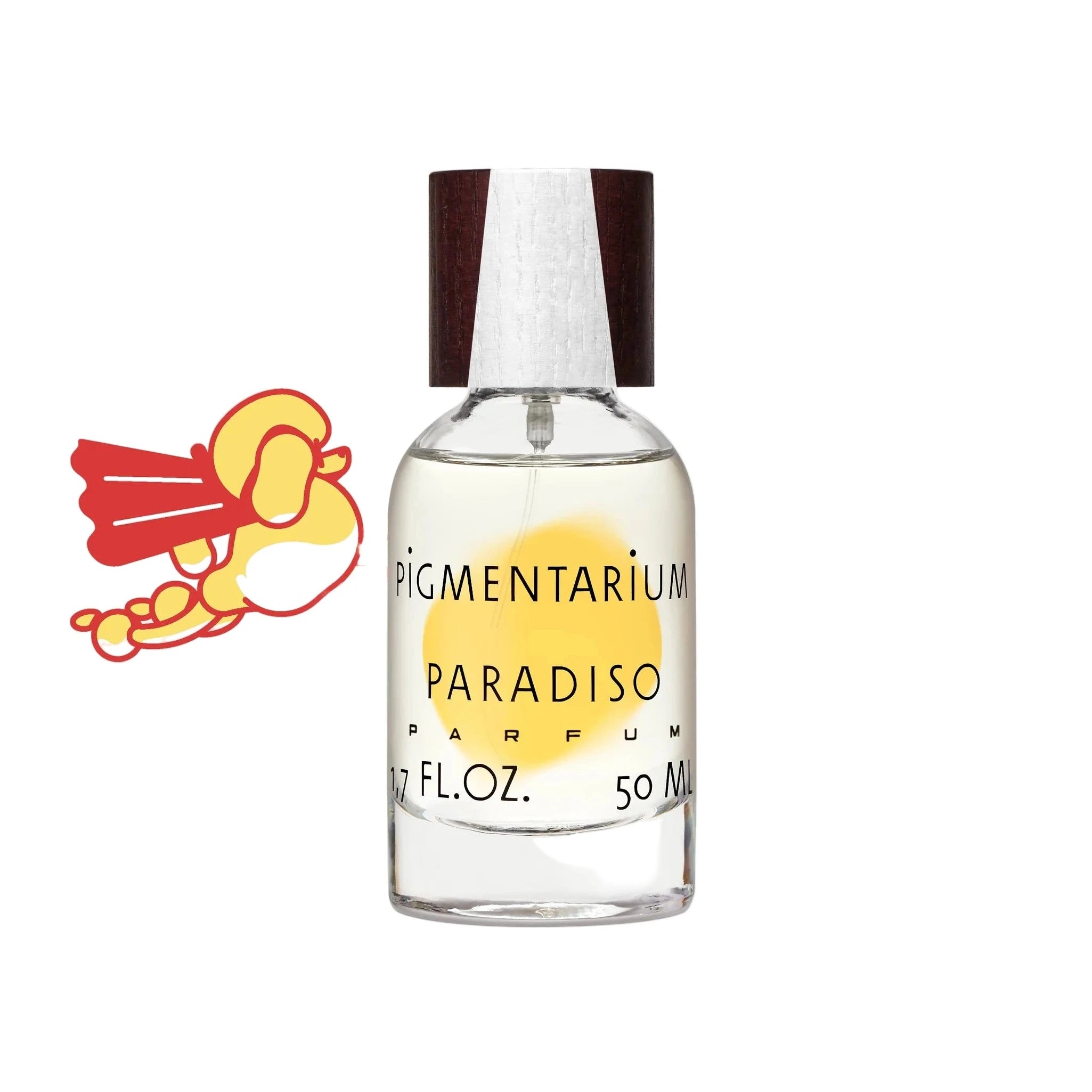 Paradiso eau de parfum LIMITED od Pigmentarium, 50ml lahvička s živými tóny grapefruitu a rebarbory.