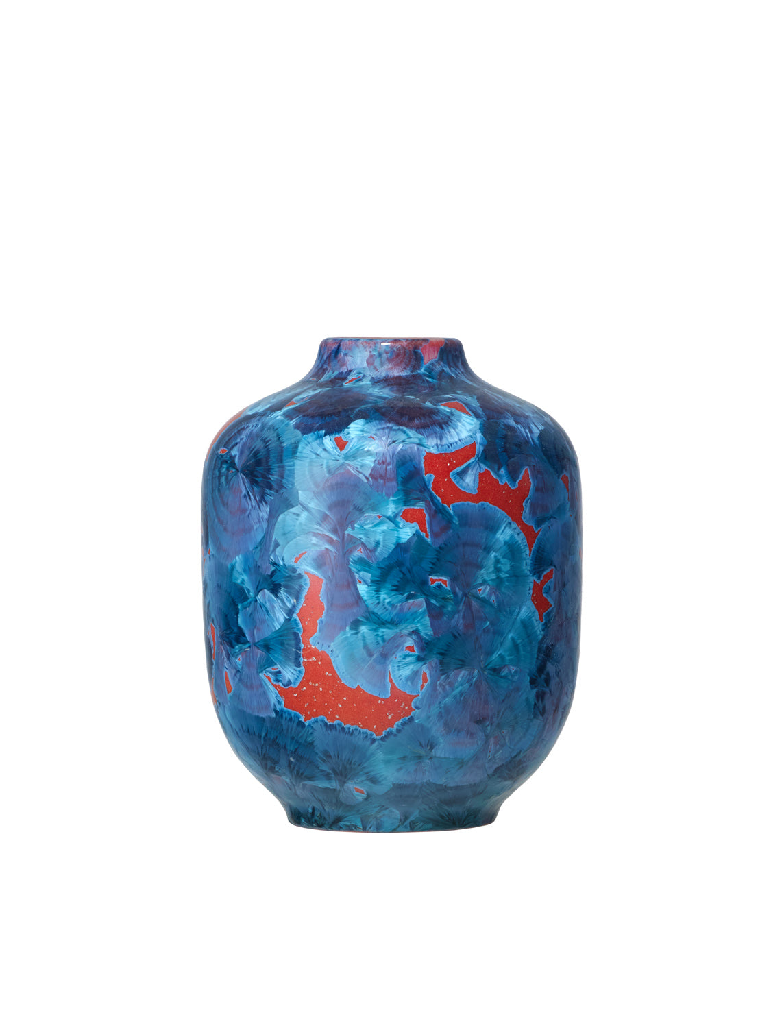 Crystalline I vase red-blue