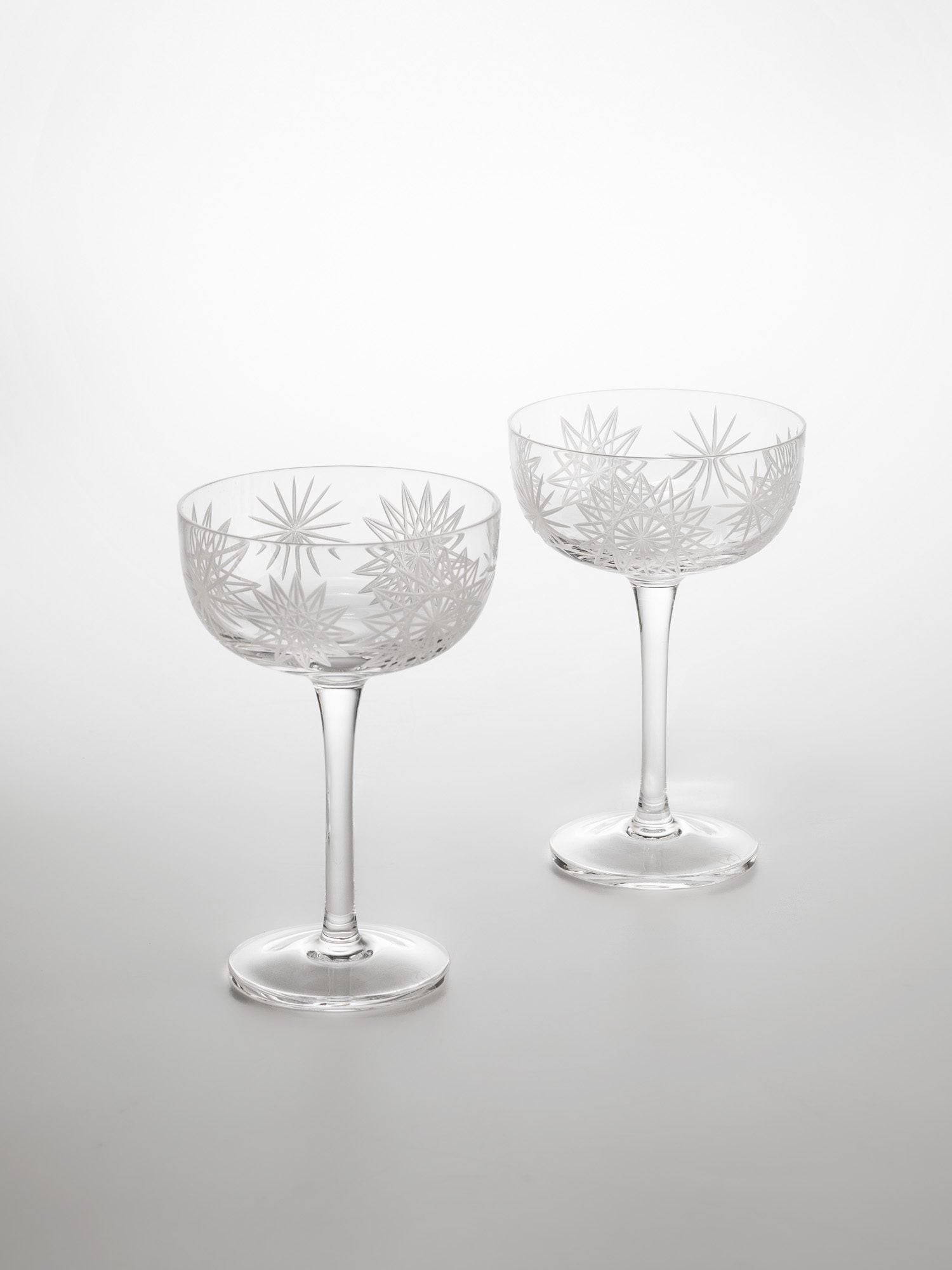 Krakatit champagne coupe glasses (set of 2)