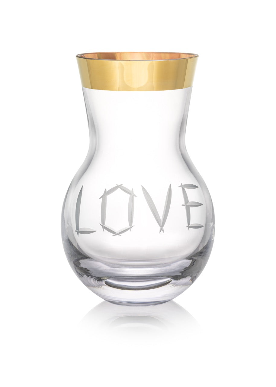 Love vase gold 27/42 cm