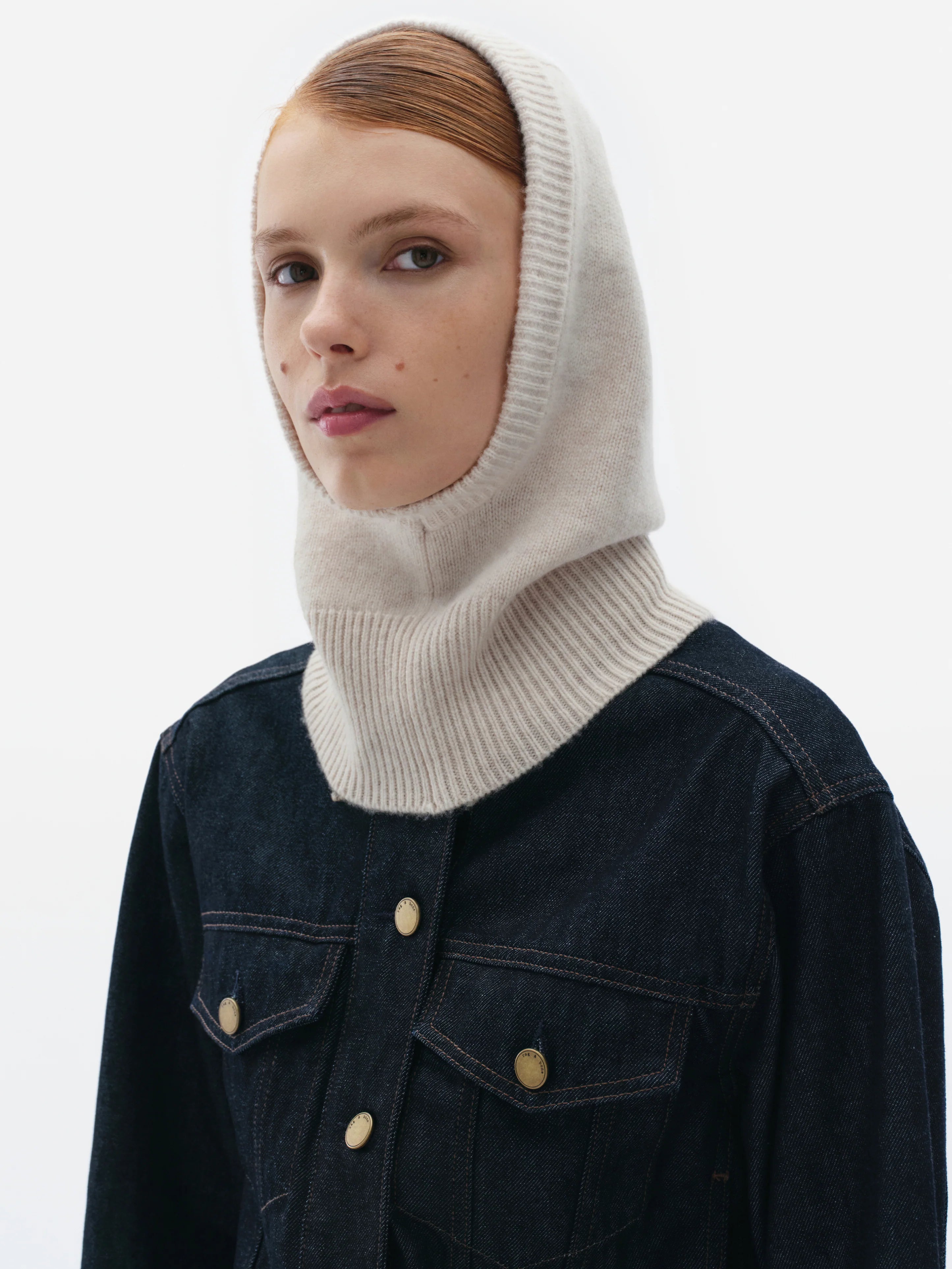 Cashmere balaclava - grey