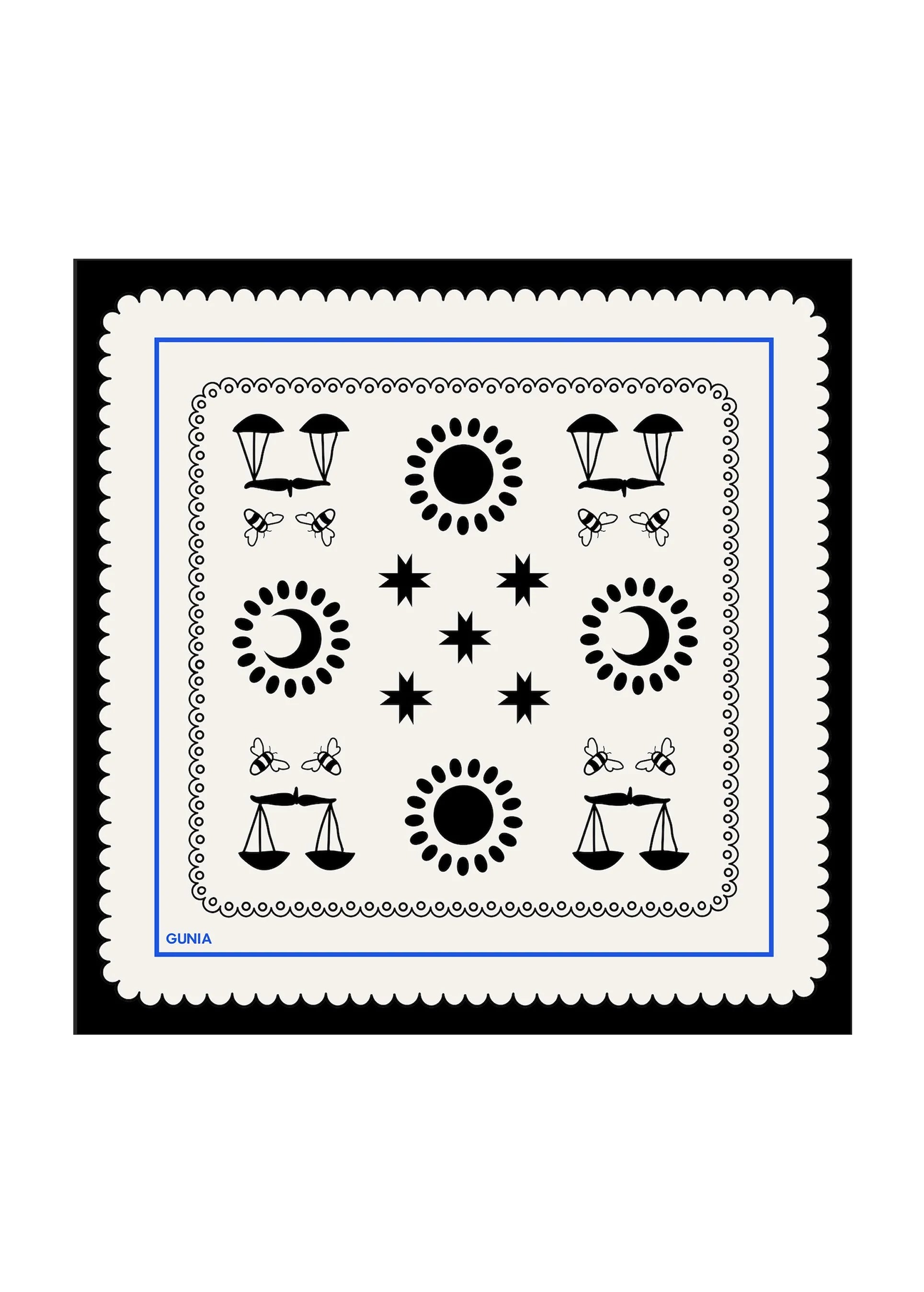 Celestial silk headscarf