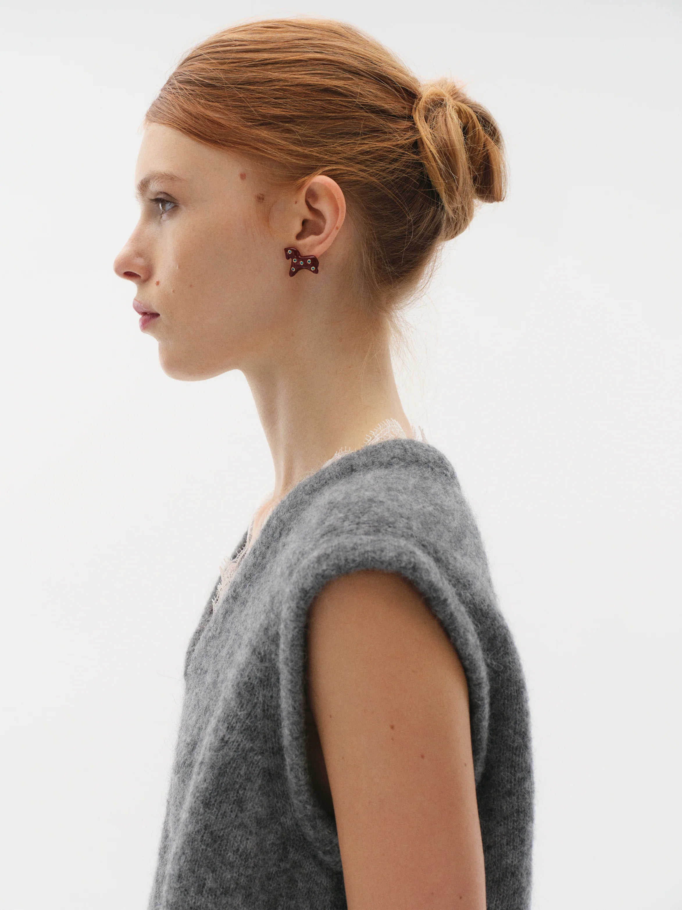 Lucky Earrings - in Gilding with Gemstone