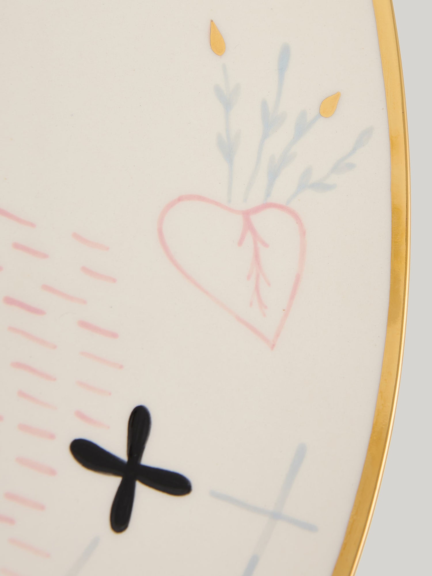 Naive pond oválný talíř