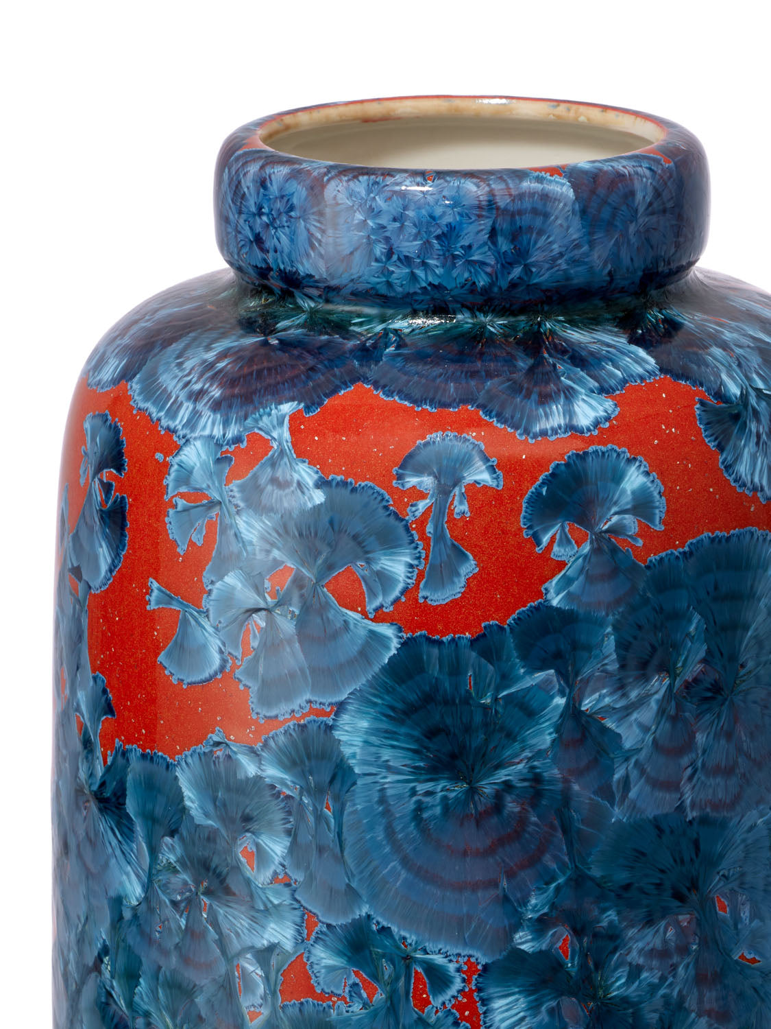 Crystalline III vase blue and red 
