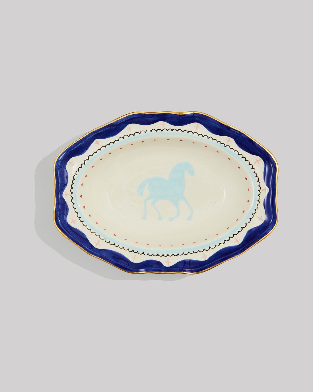 Horse oval plate