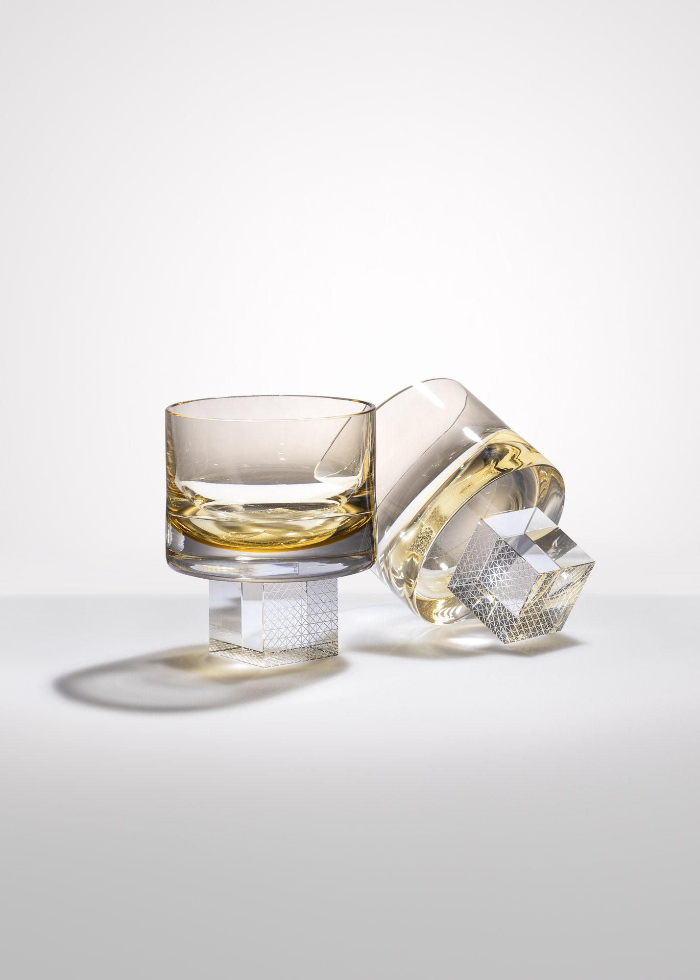 Amber Whiskey Cube glasses