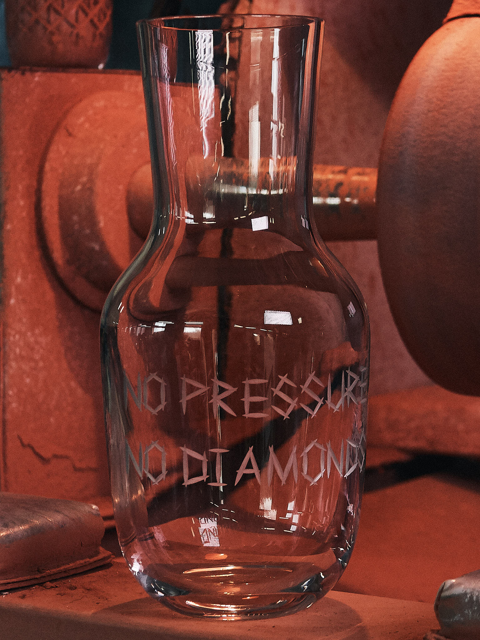 No Pressure No Diamonds carafe