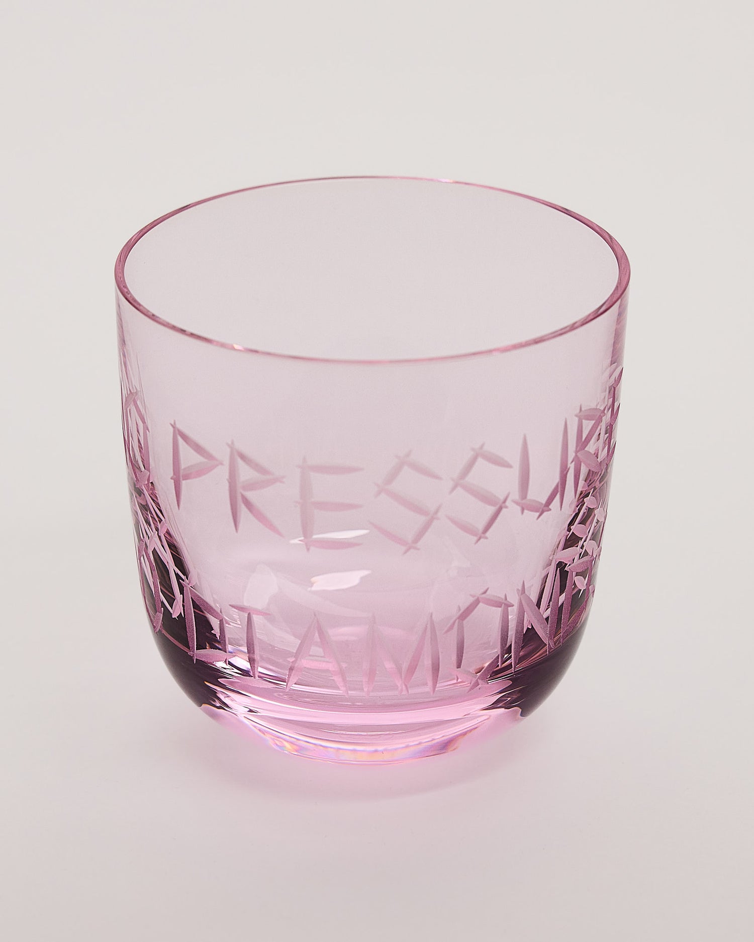 No Pressure No Diamonds glass