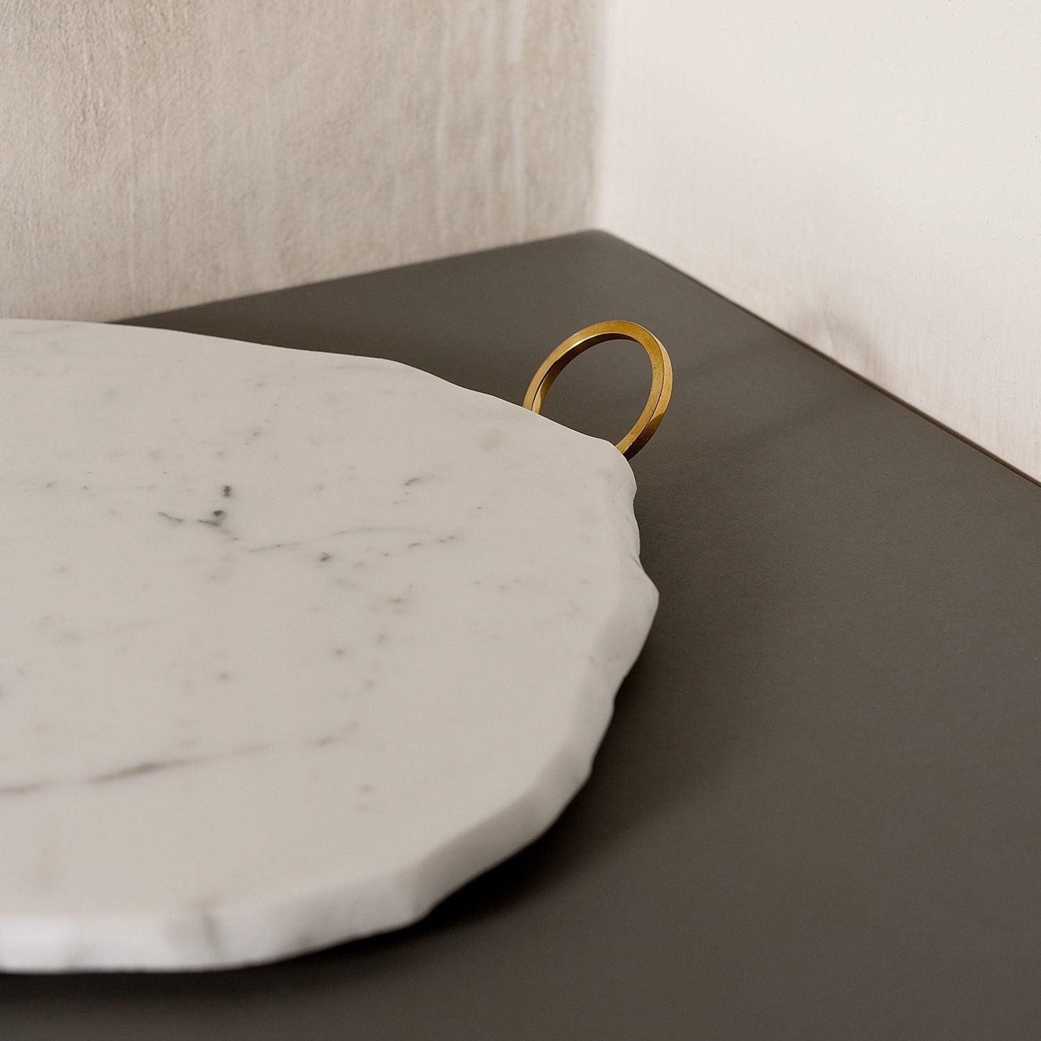 Marble tray with handles