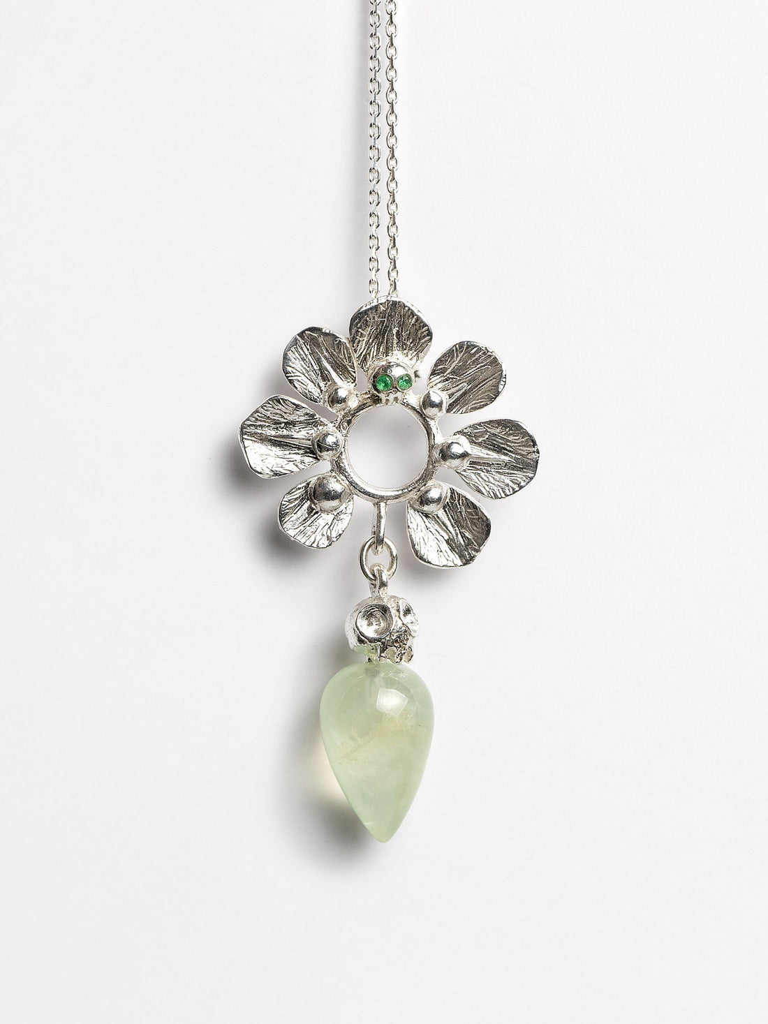 Scale prehnite necklace