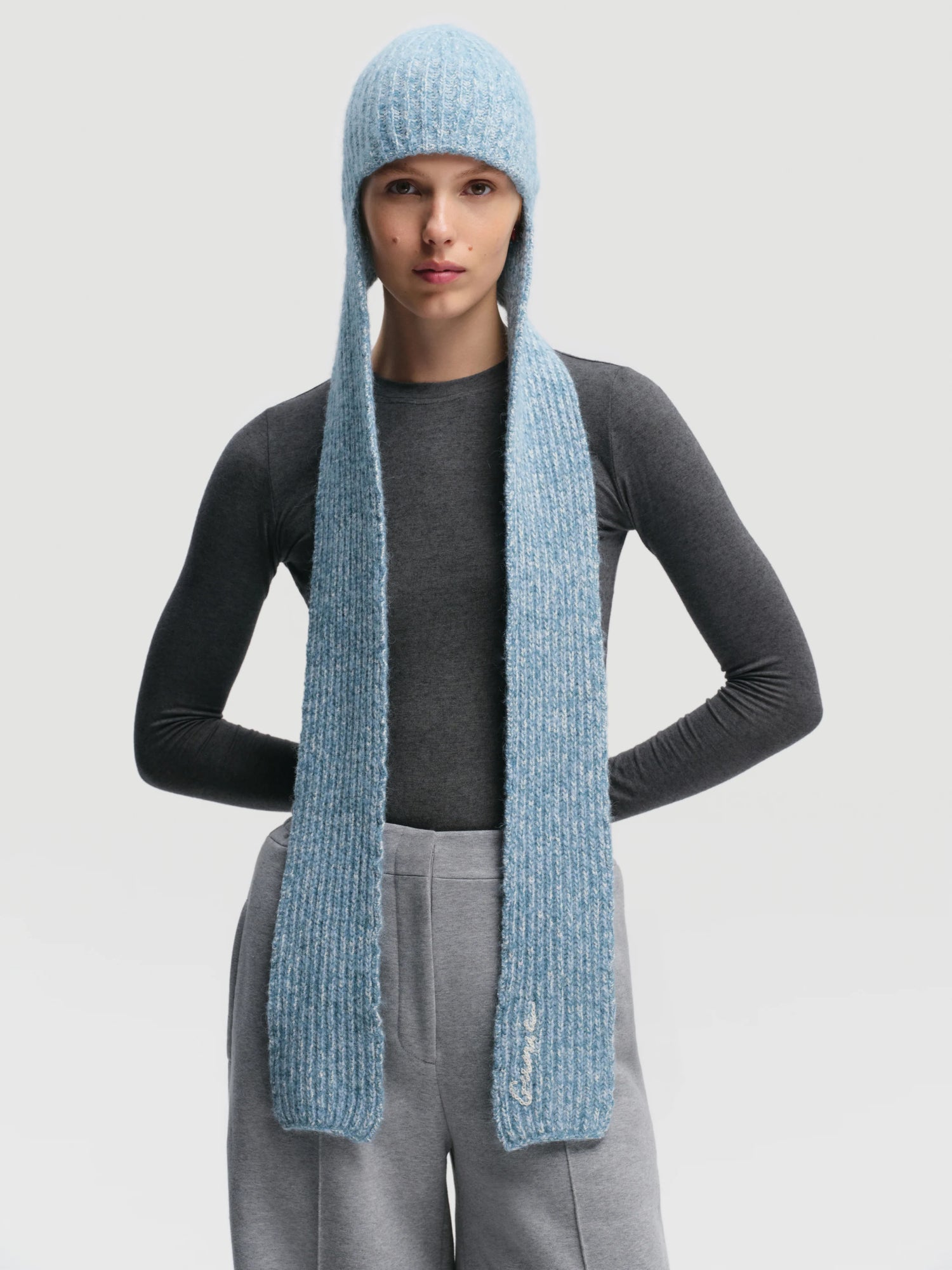 Scarf-like beanie