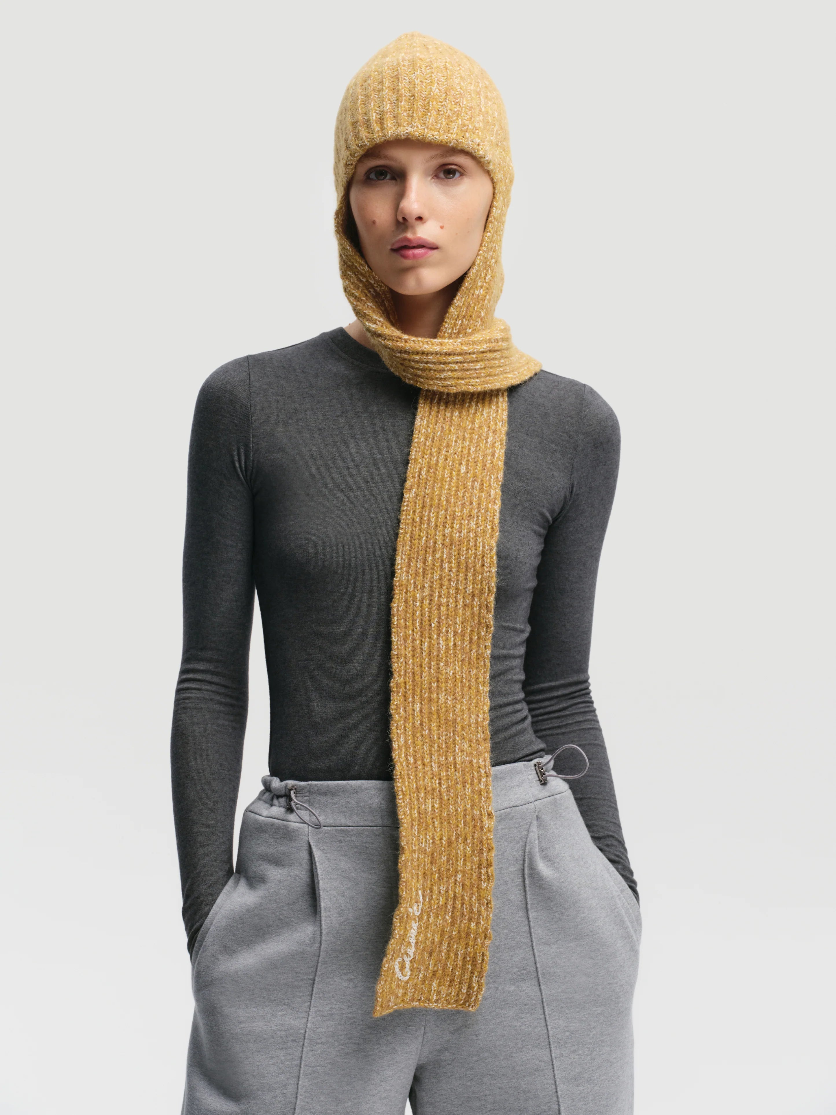 Scarf-like beanie