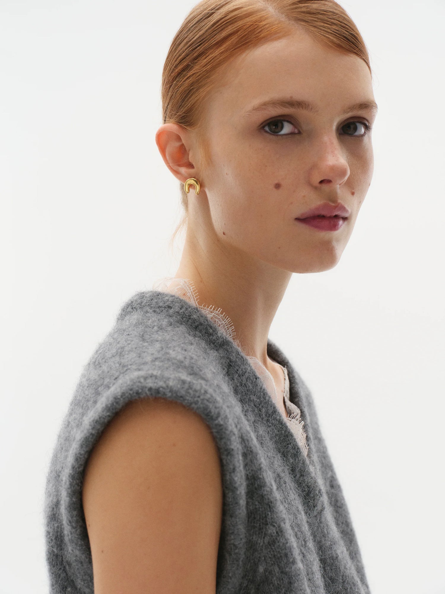 Lucky Earrings - in Gilding with Gemstone