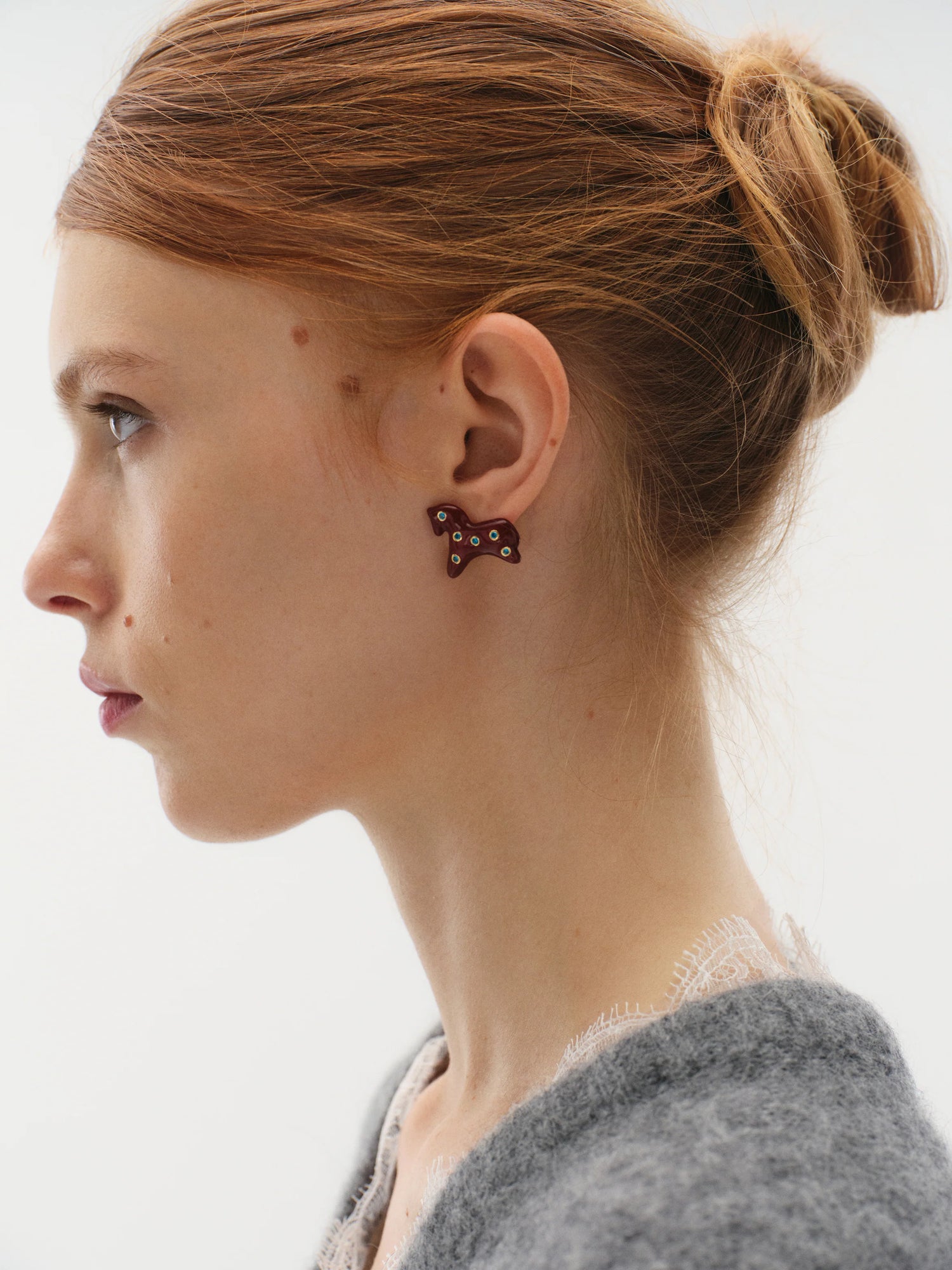 Lucky Earrings - in Gilding with Gemstone