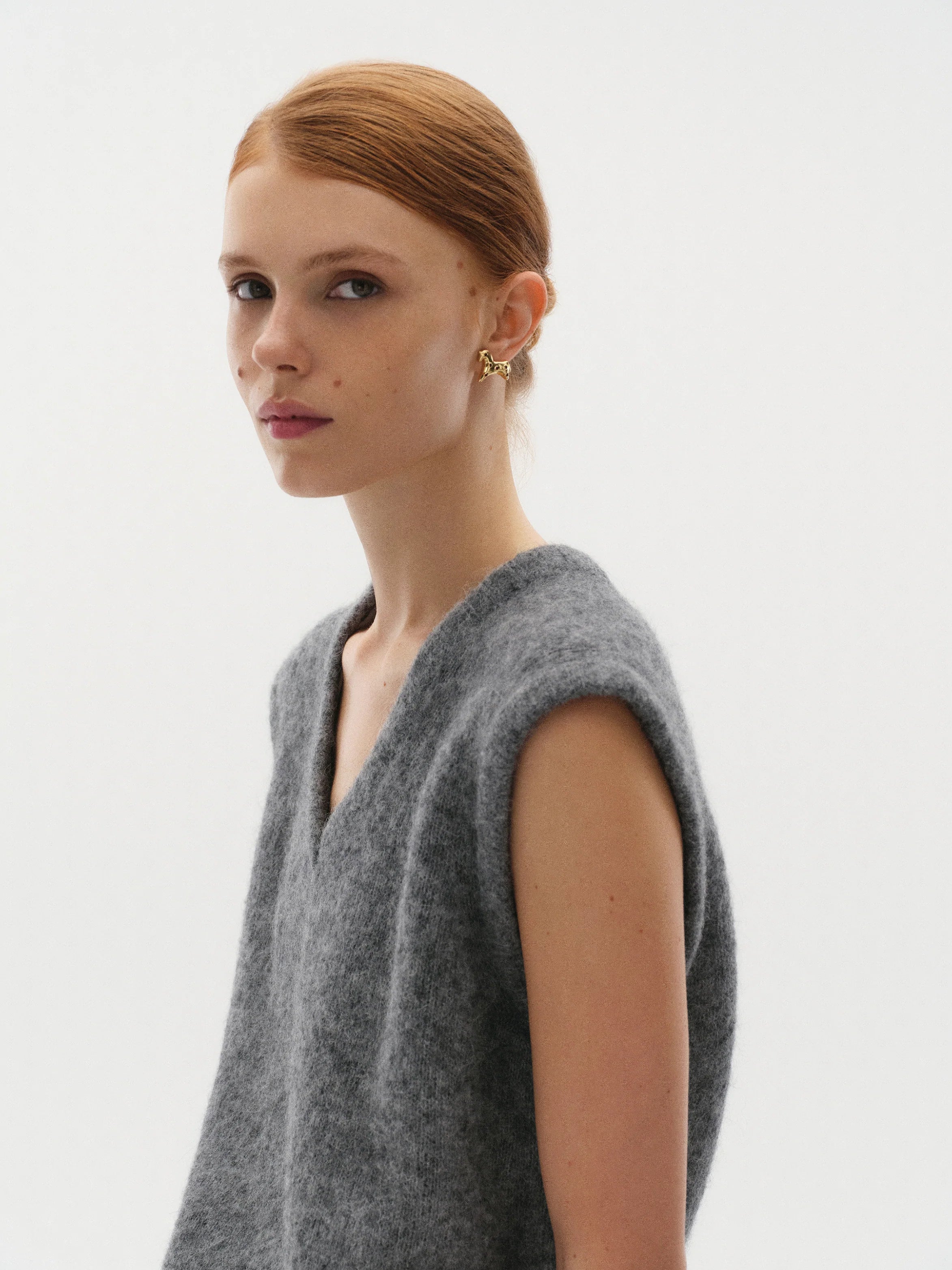 Lucky Earrings - in Gilding with Gemstone