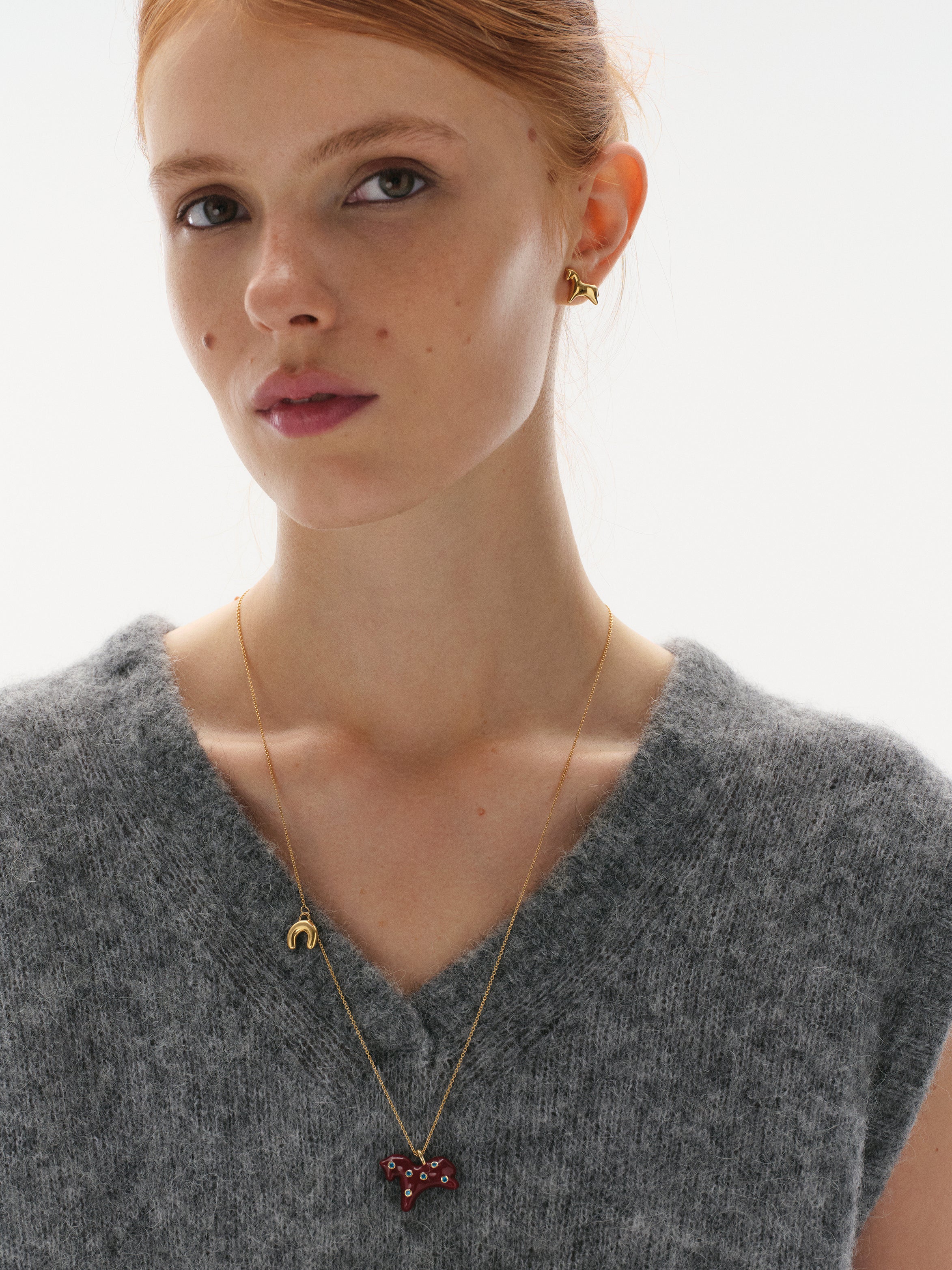 Lucky Pendant - Gold-plated and Enamel