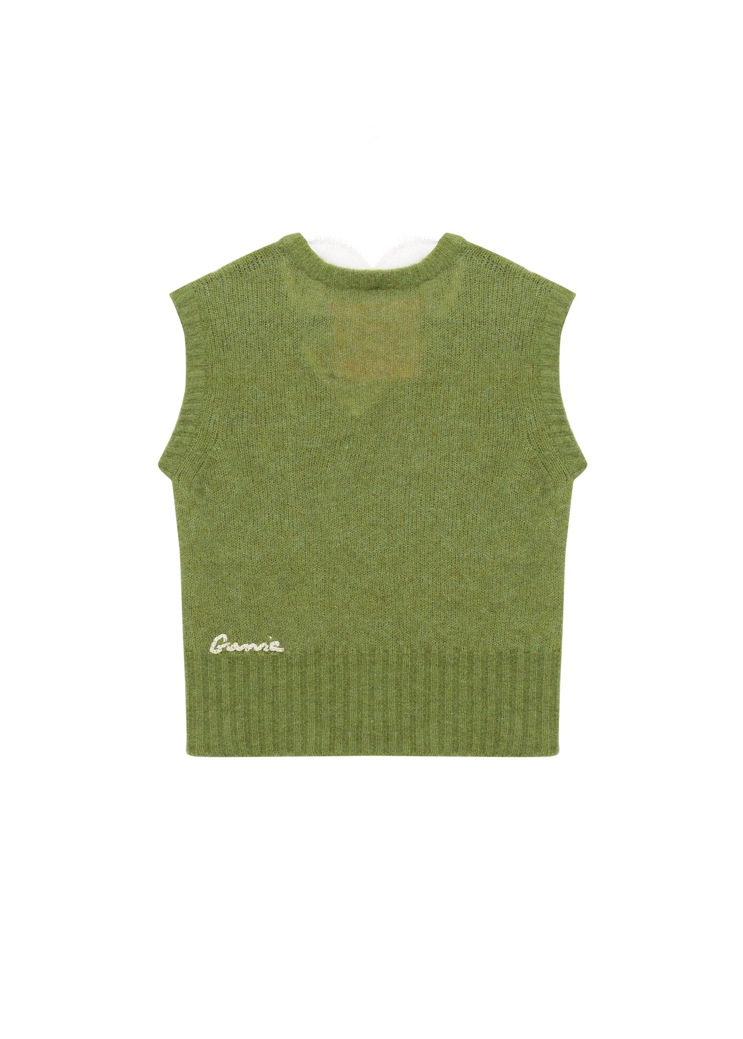 Lace-trimmed vest - Green