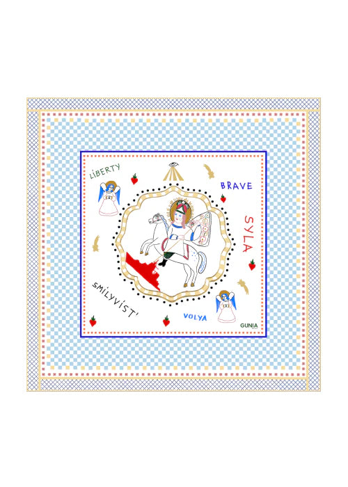 St George hedvábný šátek na hlavu