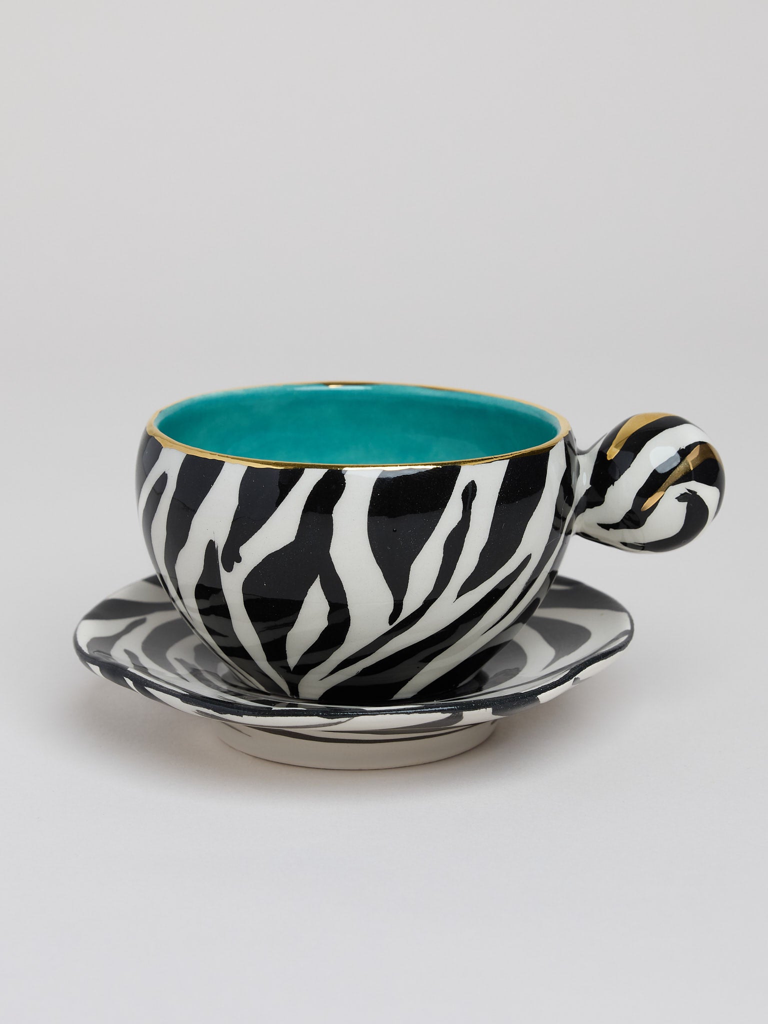 Zebra cup - turquoise 