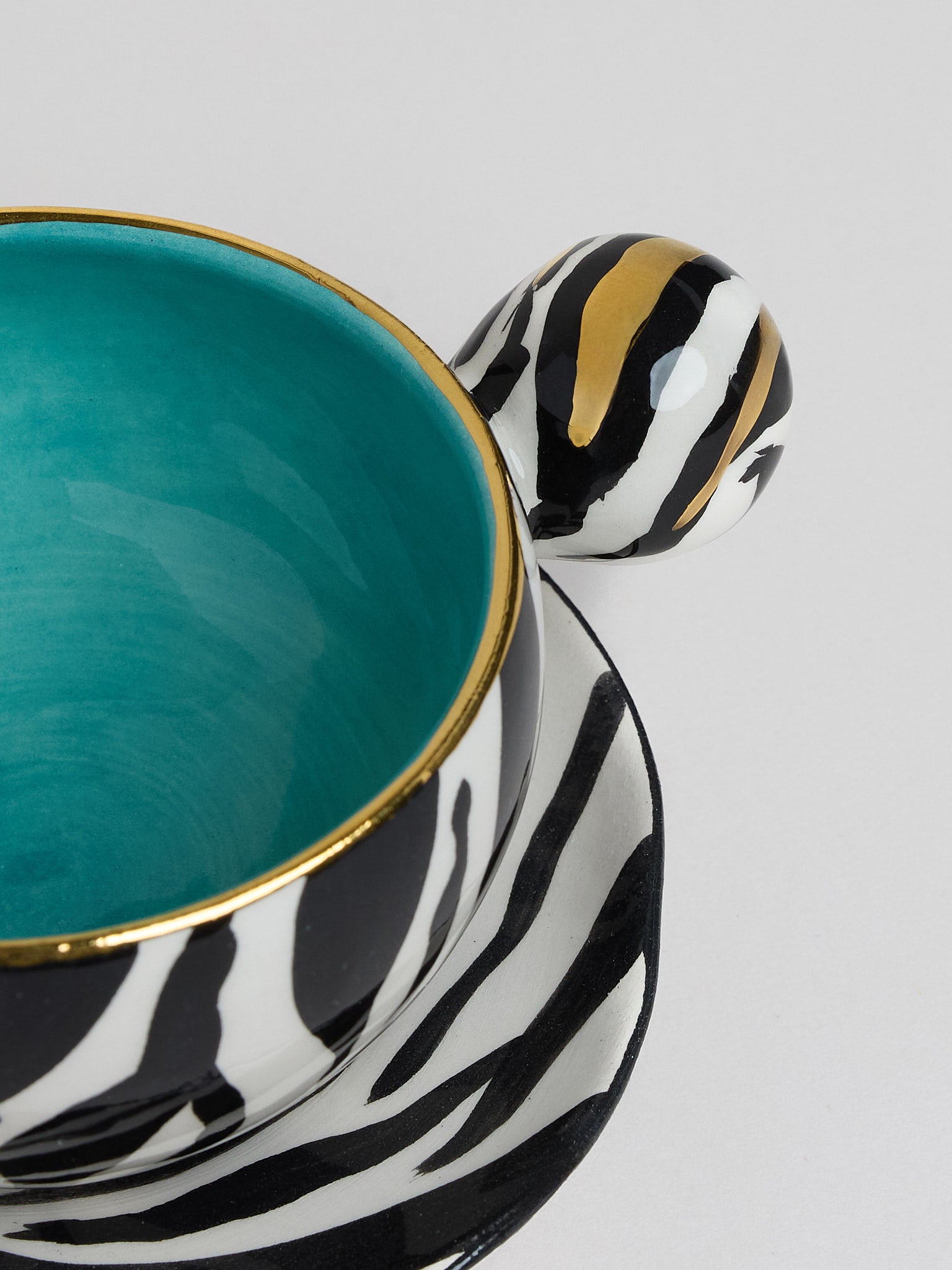 Zebra cup - turquoise 